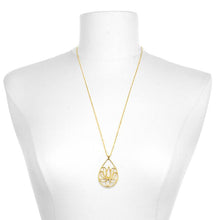 Load image into Gallery viewer, Satya Gold Teardrop Lotus Necklace