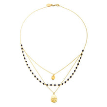 Load image into Gallery viewer, Satya Onyx, Tree + Lotus Thrive Necklace