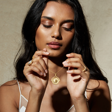 Load image into Gallery viewer, Satya Make A Wish Sun & Moon Spinning Necklace