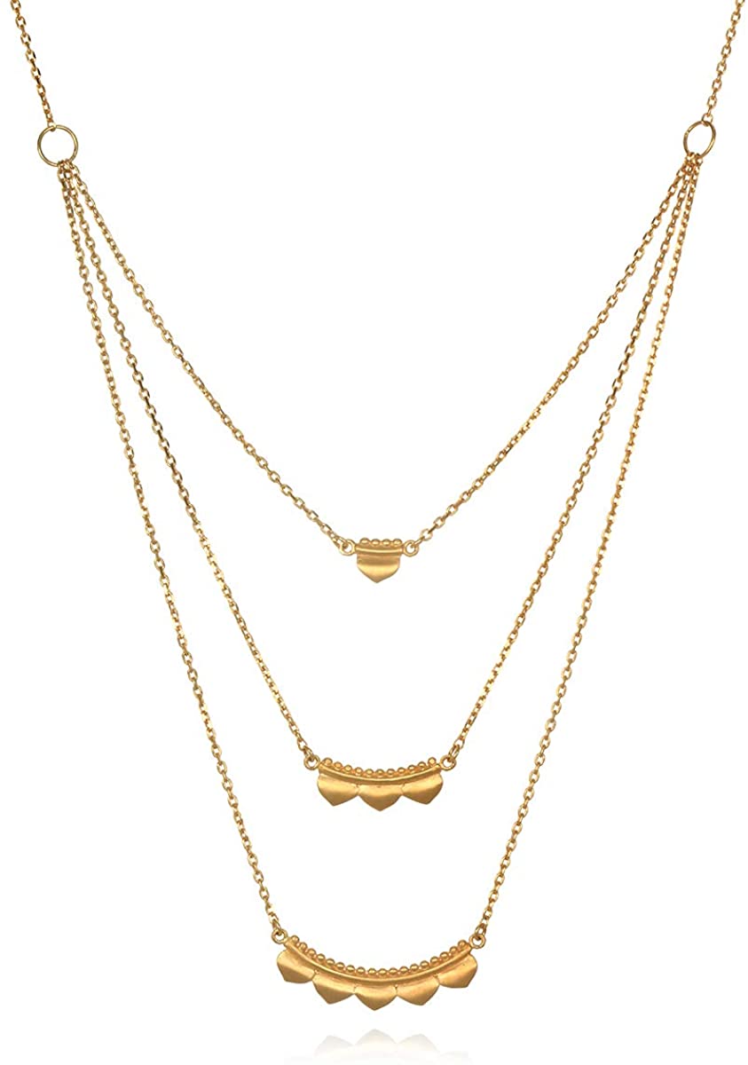 Satya Triple Lotus Petal Necklace