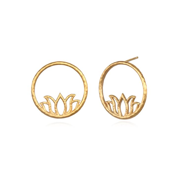 Satya Gold Flourishing Lotus Earrings