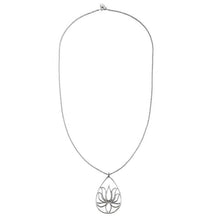 Load image into Gallery viewer, Satya Silver Teardrop Lotus Necklace

