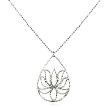 Load image into Gallery viewer, Satya Silver Teardrop Lotus Necklace

