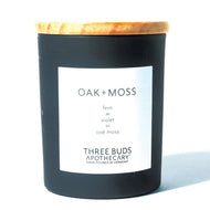 Three Buds Apothecary Soy Candle - Oak + Moss
