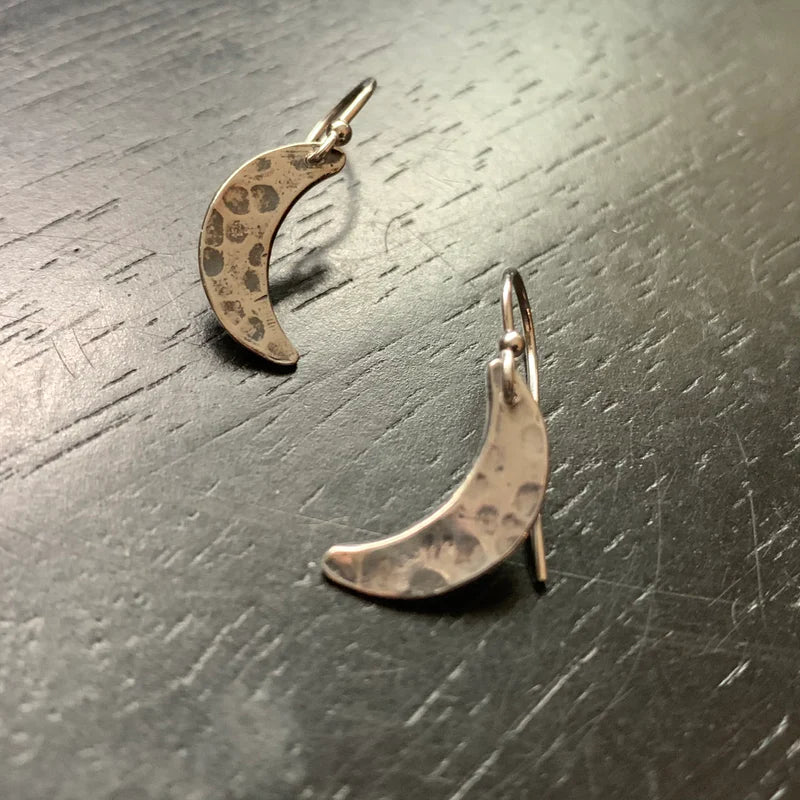 Jennifer Kahn Silver Crescent Moon Earrings - Tiny