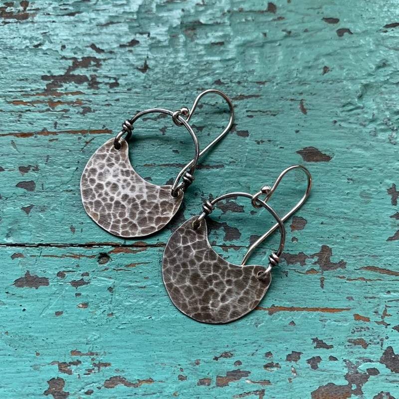 Jennifer Kahn Tiny Silver Crescent Earrings
