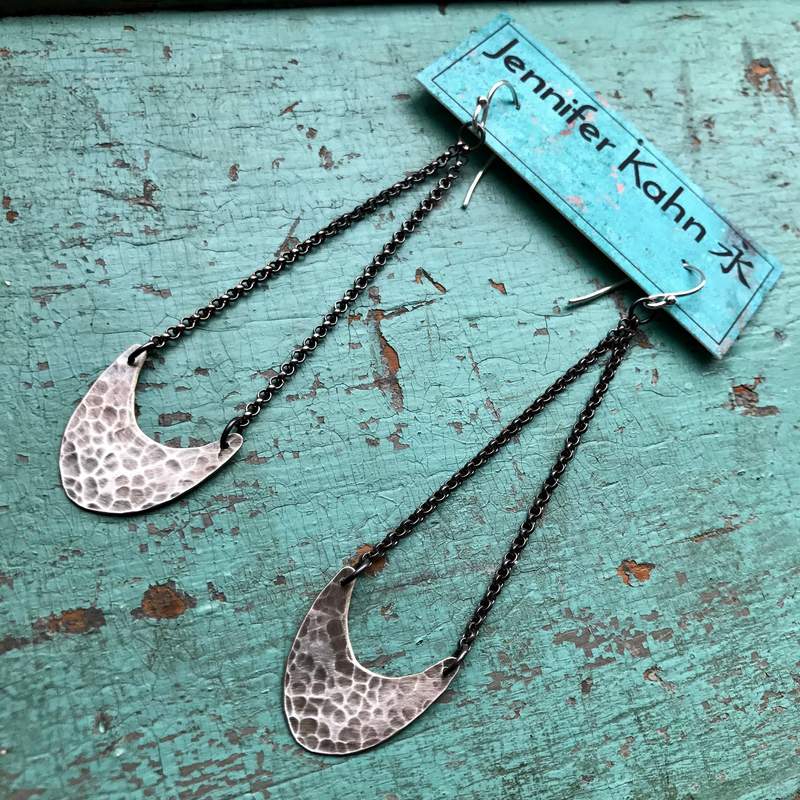 Jennifer Kahn Small Silver Pendulum Earrings