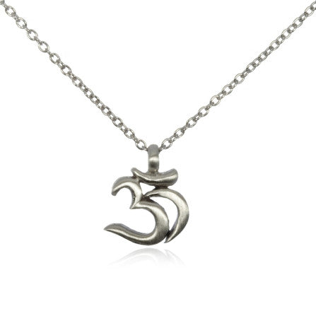 Satya Mini Silver Sanskrit Om Necklace