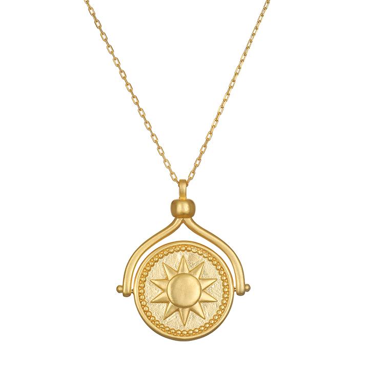 Satya Make A Wish Sun & Moon Spinning Necklace